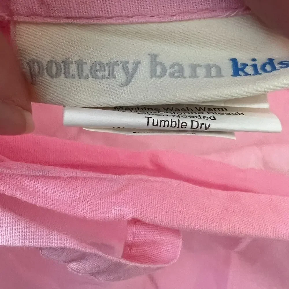 Pottery Barn Kids Quilted Pillow Sham Flowers Embroidered Standard Size